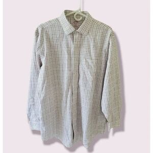 Brooks Brother Button Up Dress Shirt Size 16.5-34 Check Non Iron Supima Cotton L